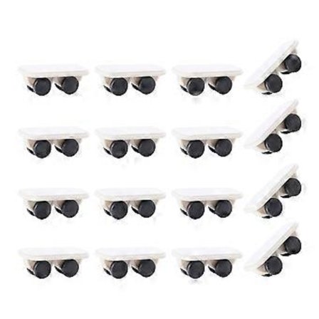 16 st Självhäftande Hjul Kraftiga Minihjul Små Icke-Svängbara Hjul Plasttrissa