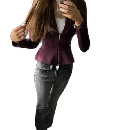 Jätte snygg vinröd kofta från H&M