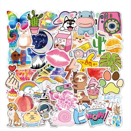 50 tarraa tarrat - eläinaiheet - Sarjakuva - tarrat