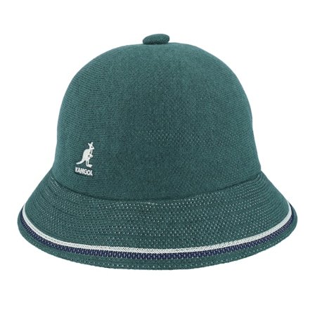 Kangol - Verde Cappello - Kg Pop Stripe Casual Deep Emerald Bucket @ Hatstore