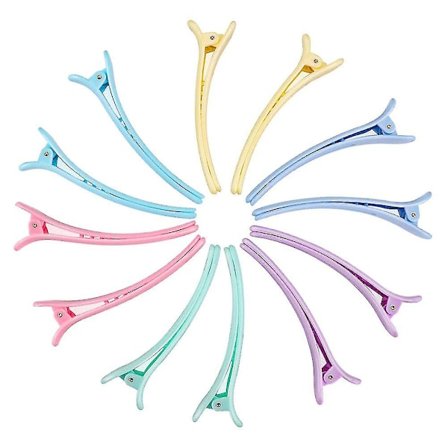 Stora Hårclips, Halksäkra Andklämmor För Tunnt Hår (3,8 Tum, 12 Pack, 6 Färger Tillgängliga) TR70