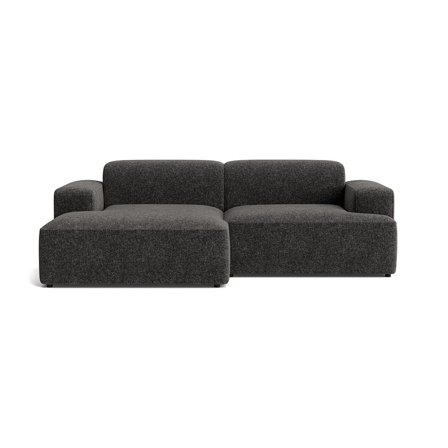 Madrid Chaiselong Sofa, Venstrevendt - Dybt Sæde, Flyder Sofa - Genesis Antracit - 240x101x73cm - Sofa, Chaiselong