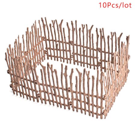 DIY Barnleksaker Simulering Djur Farm Fjäderfä Stängsel Modeller Förbi