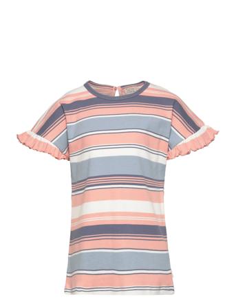 T-Shirt Ss Y/D Rib T-shirts Short-sleeved Multi/mønstret Minymo*Betinget Tilbud