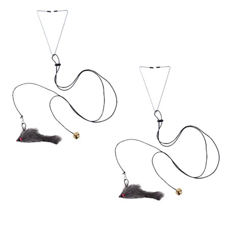 2 stk. hængende dør hoppende kat legetøj killing kæledyrslegetøj sødt legetøj