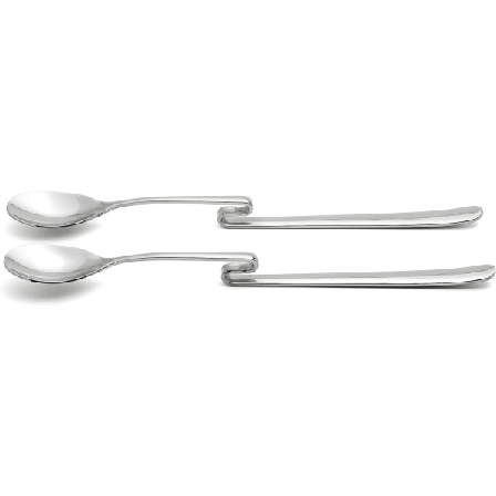 Hillo lusikka hopea ruostumaton teräs 17*2.6cm 2 kpl