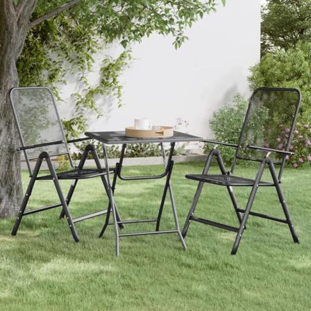 Vidaxl Trädgårdsbord 60x60x72 Cm Sträckmetall Antracit Antracit