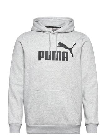 Ess Big Logo Hoodie Fl Huppari Harmaa PUMA