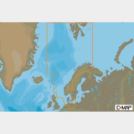 Elektronisk søkort C-MAP 4D - Nordsøen & Danmark