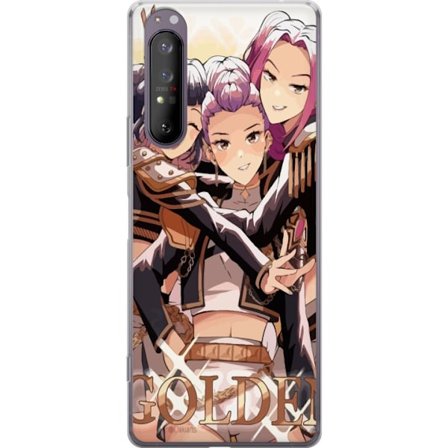 Kompatibelt Mobilskal till Sony Sony Xperia 1 II K-Pop Demon Hunters guld svart anime trio kpop e-sport inspirerad design kraftfull stil
