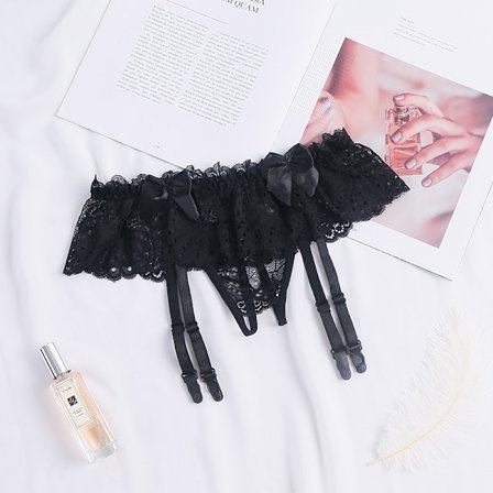 Elegante blonde strømpeholdere med klips | Sexy nettingstrømpeholdere for lårhøye strømper, søt sløyfe, ensfarget, håndvask eller profesjonell rens