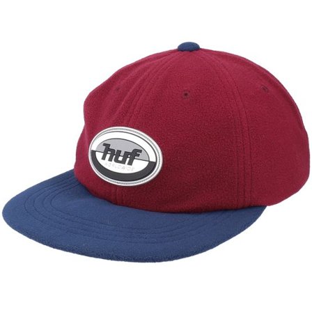 HUF - Röd snapback Keps - Avalanche Polar Fleece Hat Merlot Strapback @ Hatstore