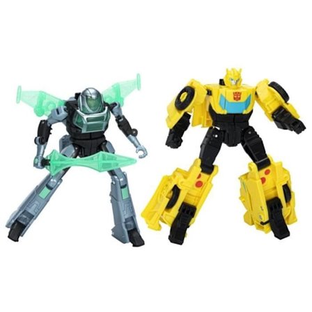 Figuriinit Cyber-Combiner Bumblebee ja Mo Malto, interaktiiviset lelut tytöille ja pojille, Transformers EarthSpark, yli 6-vuotiaille