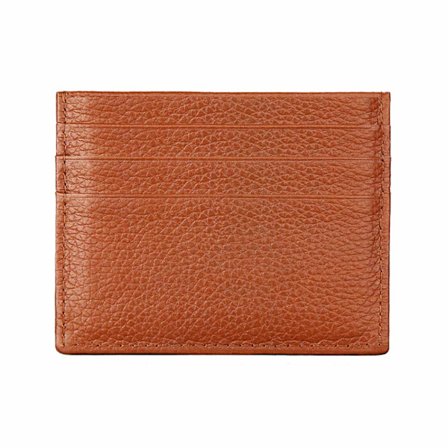 Spärrande Ekte Skinn Unisex Slim Kredittkortetui Holder Debet Lommeboketui - Svart Brun