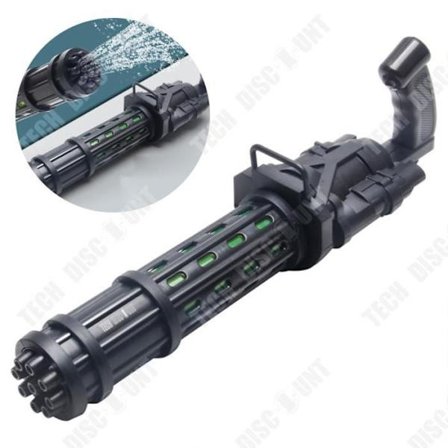 Gatling vattenpistol - TECH DISCOUNT - 32x5x10 cm - Vit - Räckvidd 4-6 m - Utomhusbruk - Blandat