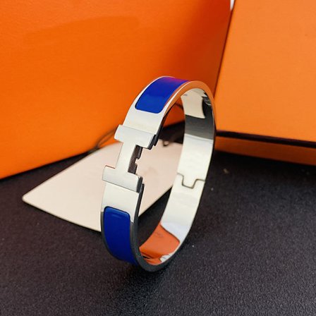 H-armbånd, 18K alfabetlås til mænd og kvinder, armbånd til par i rustfrit stål, sølv og mørkeblå-FA-