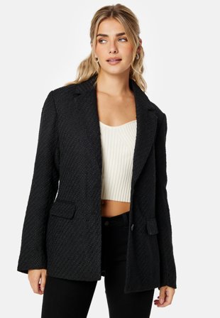 VILA Emmi Boucle Blazer Black Klær