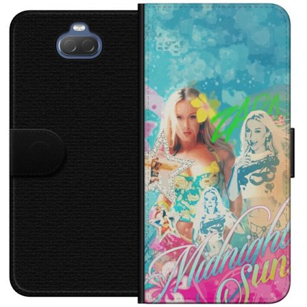 Kompatibel Tegnebogsetui til Sony Xperia 10 Eventyrverden med Steve, Creeper og dyr i farverig blokgrafik