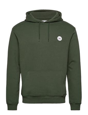 Our Shaxy Patch Hood Hoodie Grön Woodbird