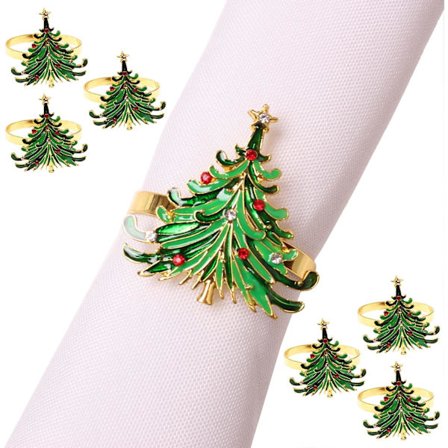 6 st servettringar, guld servettringar, jul servettringar, ex