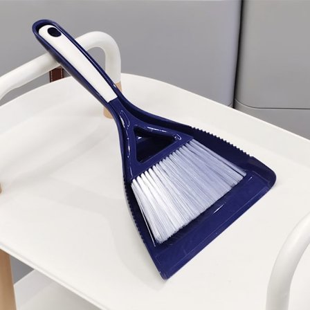 Børsterbørste og skrape med støvbrettkombo, støvbrett og børste