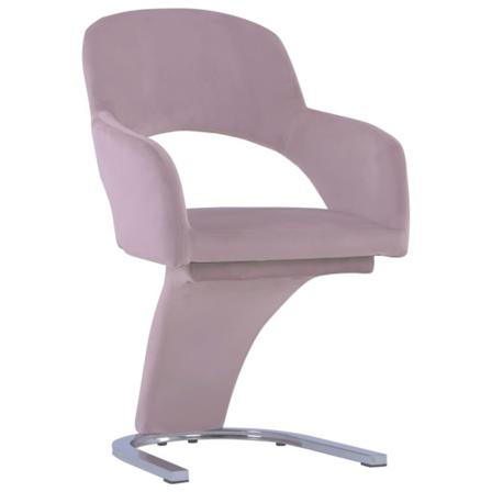 Vidaxl Matstolar 4 St Rosa Sammet Rosa