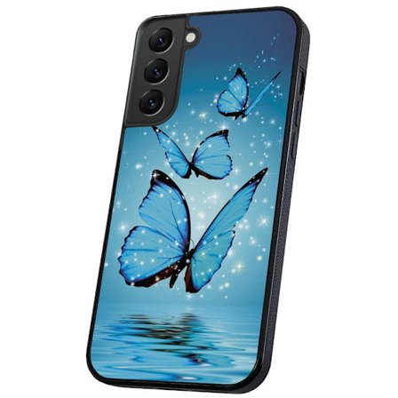 Samsung Galaxy S21 Plus - Deksel/Mobildeksel Glitrende Sommerfugler