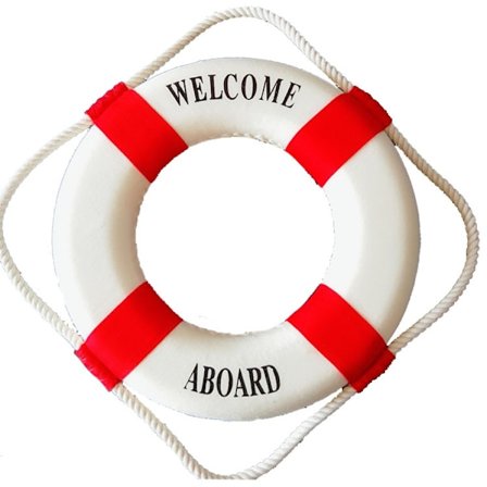 10 tommers håndlaget livbøye dekorasjoner for hjem vegg dør hengende