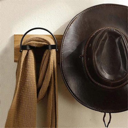 6 stk. Cowboy Hat Rack Multifunktionel Opbevaringsdisplay Cowboy Hat Holder Hattebøjle Vægmonteret Hattekroge