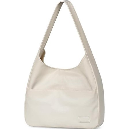 Retro axelväska för kvinnor - Stor hobo-väska i veganskt läder med magnetlås, mjuk vintage-design för vardags- och fritidsbruk