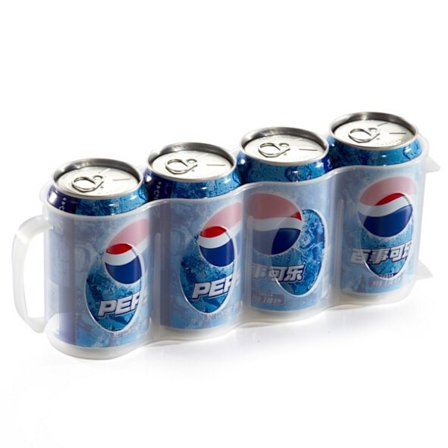 4 Huller Ølboks Organizer Kjøleskap Soda Drikkeflaskeholder Refrig