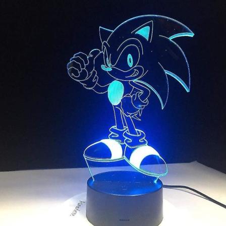 Piao 3d Sonic nattlampa 1 modell och färgförändring A251 XH