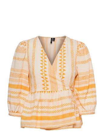 Vmdicthe 3/4 Wrap Top Exp Ga Orange Vero Moda