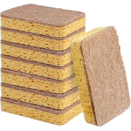 8 kpl Eco Kompostoitava Sieni Keittiön Tiskisieni Biohajoava Tiskiharja Sieni Astioille Raskaaseen Hankaukseen