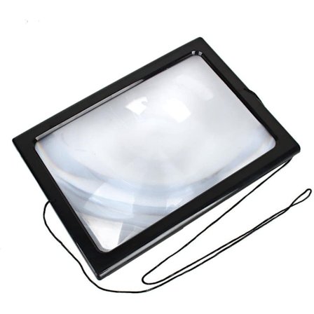 Rektangulært forstørrelsesglass for svaksynte 3x