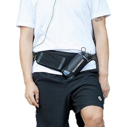 Løpebelte med flaskeholder, justerbart belte, bærbar pustende sportsbelte