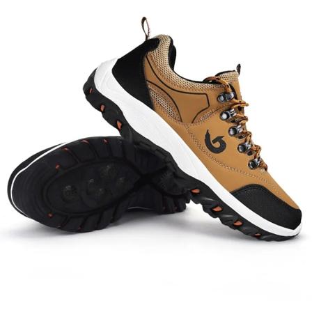 Herr vandringsskor utomhus Anti-halk gummisula Mountain Sneakers Bärbeständiga stövlar Klättring Mode Storlek mindre än normalt ZY-SHRY692-Yellow 47
