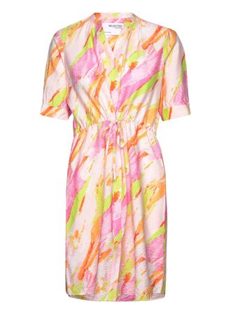 Slfaurelia-Damina 2/4 Short Dress B Pink Selected Femme