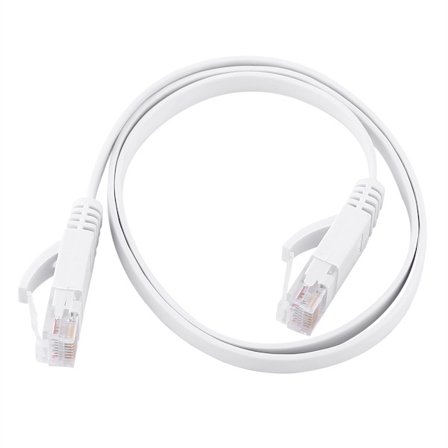 Flat White CAT6 Ethernet-kabel 0,5 m