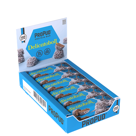 12 x ProPud Protein Bar, 55 g, Delicatoboll