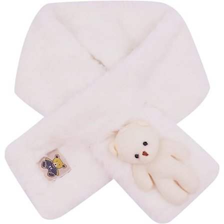 Tyttöjen ja poikien lämmin plyysihuivi, kaulansuojus, talvi, söpö kissa, paksu