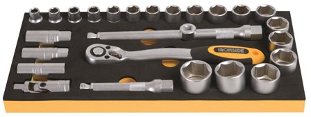 Ironside 102389 Pipenøkkelsett 26 deler, 1/2", Håndverktøy