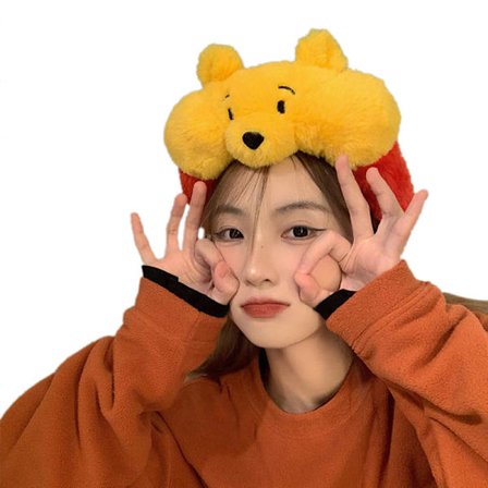 Plysj pannebånd Tegneserie Fuzzy Sminke Kosmetikk Dusj Plysj Hårbøyle for Voksne Barn Type A