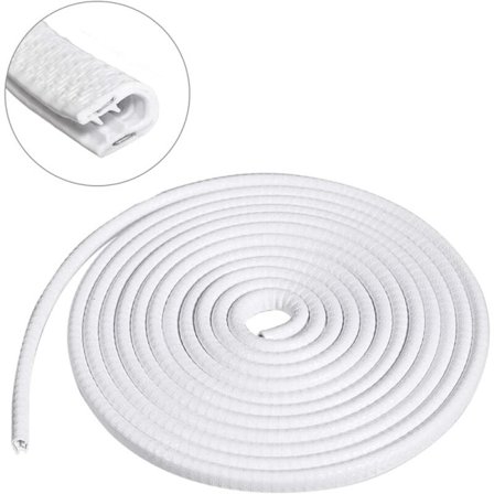 Kantlist för bildörr 4m skydd för bilstötfångare dörrkant gummi och metall U-formad skyddslist bilar båt vit