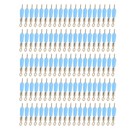 100 stk fiskeforbindelse tønnevirvler kobber gummi krok linjeutstyr tilbehørL