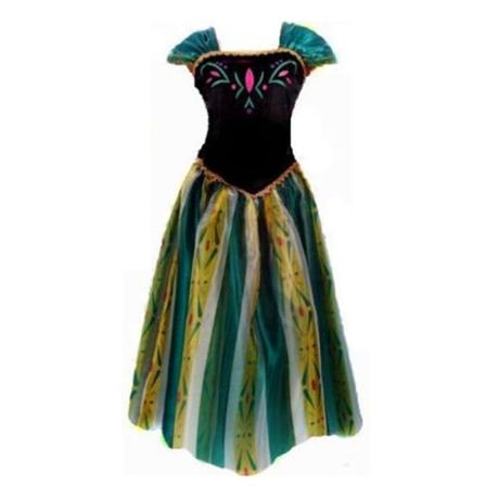 Disney Frozen Elsa Anna-kjoler for kvinner Festkostyme Cosplay M 2XL