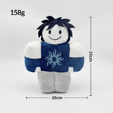 Gubby Plysjleketøy – Indie Spill Samleobjekt Myk Utstoppet Dukke for Fans**Blå og hvit stående kube