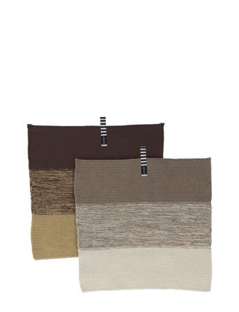 Niji Dish Cloth - Pack Of 2 Home Kitchen Wash & Clean Dishes Cloths & Dishbrush Brun OYOY Living Design