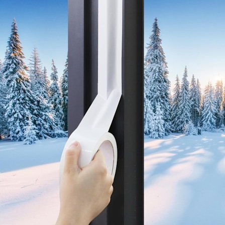 Vindustetningsteip 5 cm bred x 20 m lang restfri hv