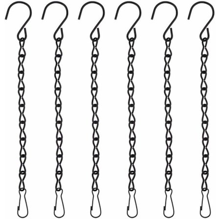 6 stk. Hengekjede, Metall Hengekjede Plantekurv Blomsterpotte, Innendørs eller U